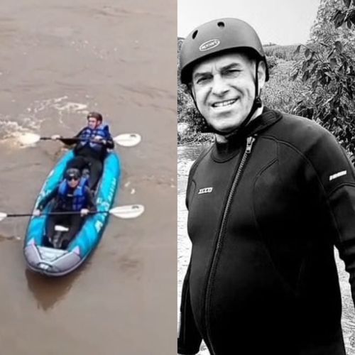 Imagem: Ex-prefeito Marcelo Lima em caiaque antes de tragédia no rio