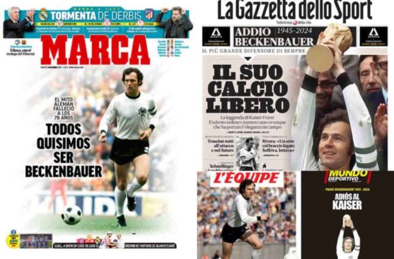 Imprensa internacional repercute a morte de Beckenbauer