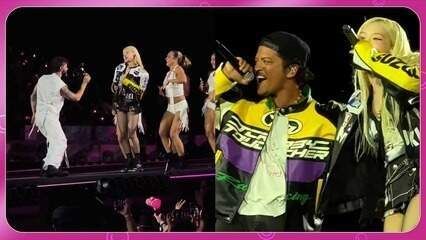 Bruno Mars e Rosé encantam público no show do BLACKPINK